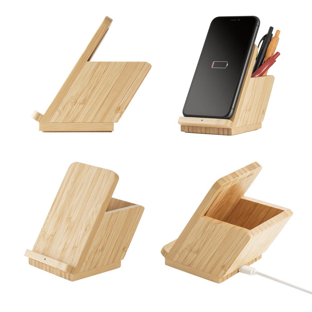 LEAVITT II. Carregador wireless em bambu