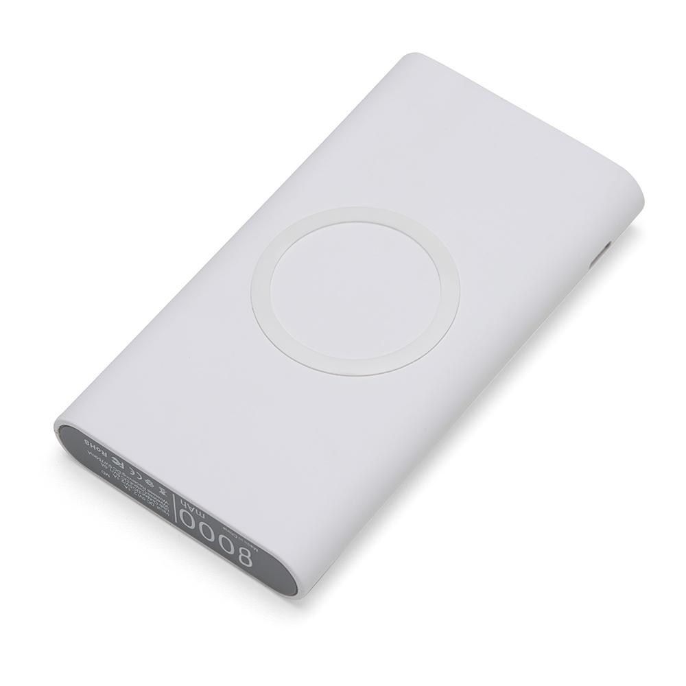 Power Bank 8000mAh com Carregamento via Indução ou via Cabo