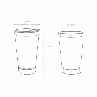 Copo Inox 500ml com Abridor